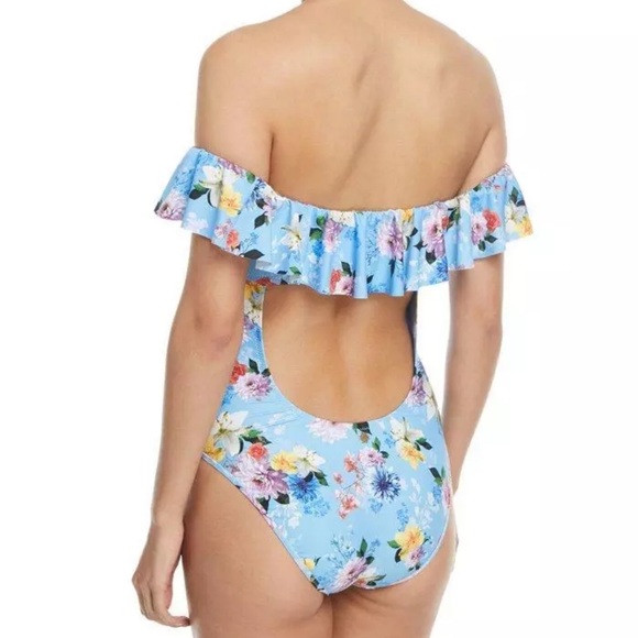 Nanette Lepore Monaco Bouquet Seductress One-Piece
Swimsuit Blue New With Tags - Picture 3 of 9